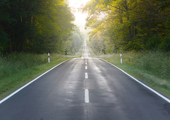 Sicht ohne Rodenstock Road Gläser